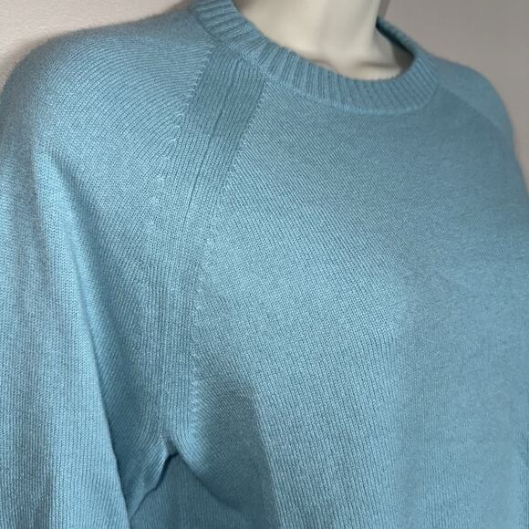 Theory Women’s Aqua 100% Cashmere Crewneck Sweater, Medium, EUC - Picture 5 of 9